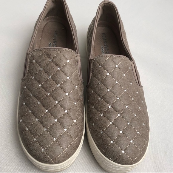 skechers quilted slip on